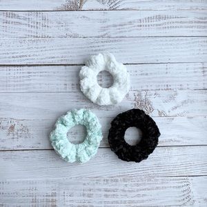 Handmade Crochet Velvet Scrunchies